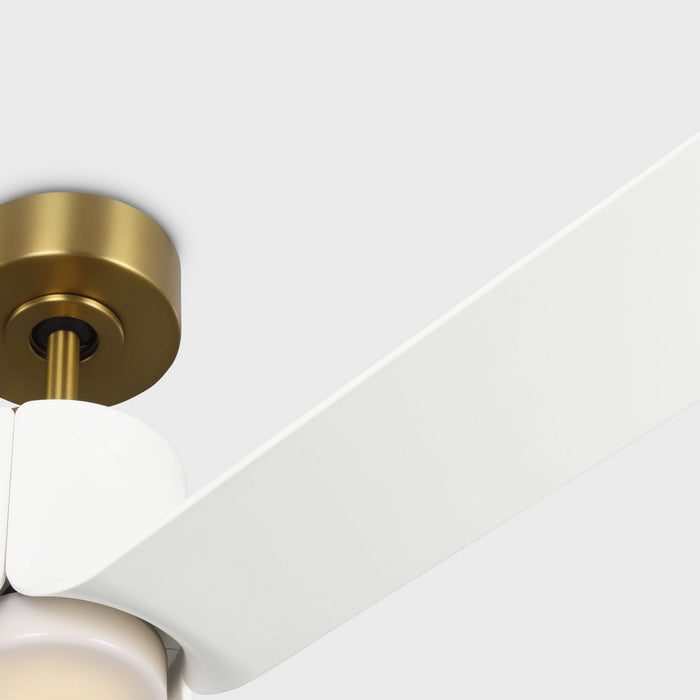 Visual Comfort Fan - 3PESM52BBSD - 52"Ceiling Fan - Peel Smart 52 LED - Burnished Brass