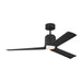 Visual Comfort Fan - 3PESM52MBKD - 52"Ceiling Fan - Peel Smart 52 LED - Midnight Black