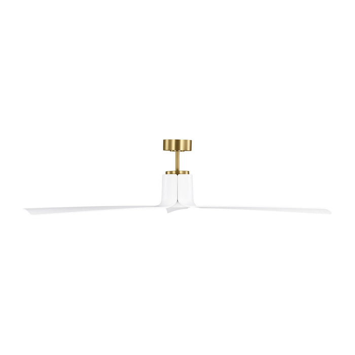 Visual Comfort Fan - 3PESM66BBSD - 66"Ceiling Fan - Peel Smart 66 LED - Burnished Brass