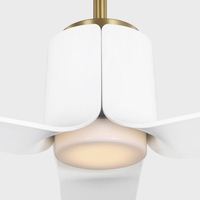 Visual Comfort Fan - 3PESM66BBSD - 66"Ceiling Fan - Peel Smart 66 LED - Burnished Brass
