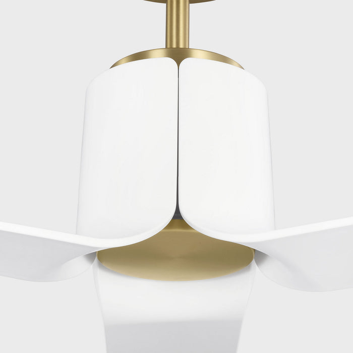 Visual Comfort Fan - 3PESM66BBSD - 66"Ceiling Fan - Peel Smart 66 LED - Burnished Brass