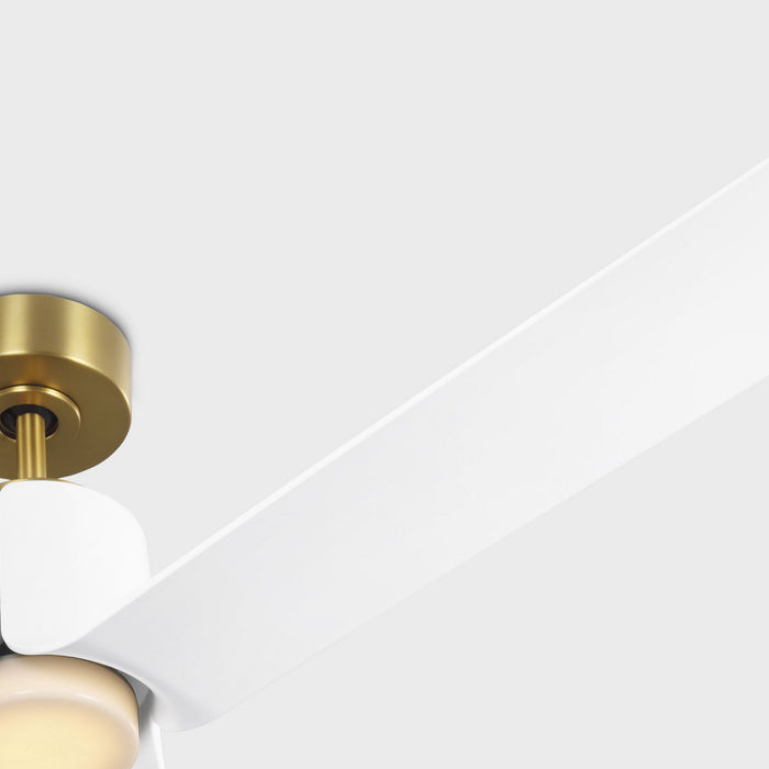 Visual Comfort Fan - 3PESM66BBSD - 66"Ceiling Fan - Peel Smart 66 LED - Burnished Brass