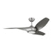 Visual Comfort Fan - 3TNSM52BSD - 52"Ceiling Fan - Topan Smart 52 LED - Brushed Steel