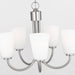 Generation Lighting - GLC1115BS - Five Light Chandelier - Miles - Brushed Nickel