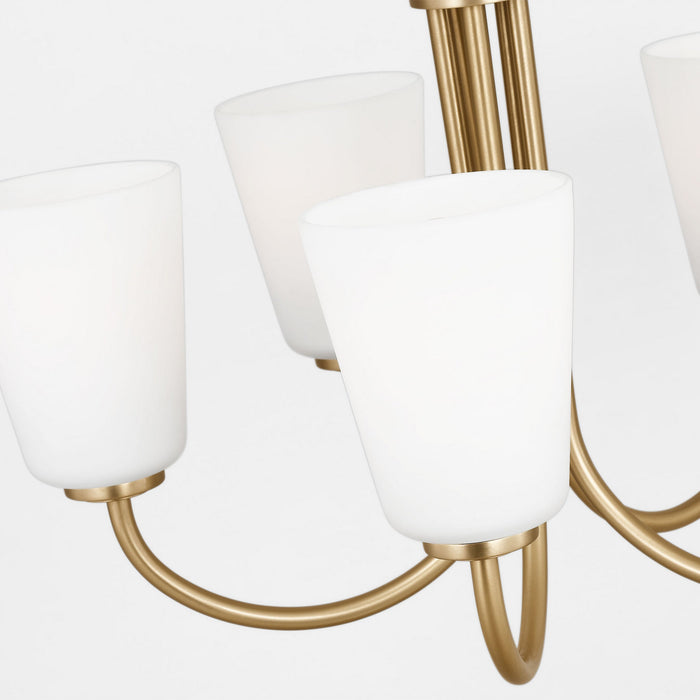 Generation Lighting - GLC1115SB - Five Light Chandelier - Miles - Satin Brass