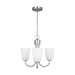 Generation Lighting - GLC1123BS - Three Light Chandelier - Miles - Brushed Nickel