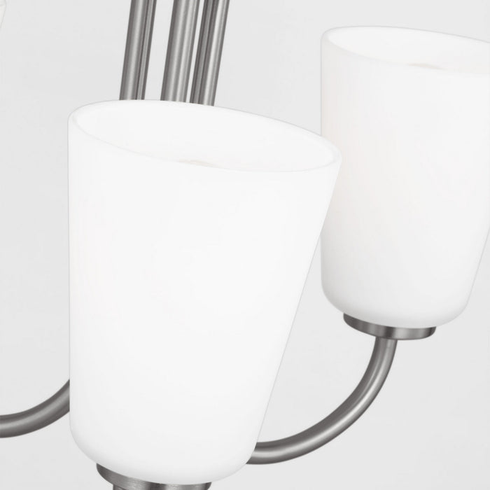 Generation Lighting - GLC1123BS - Three Light Chandelier - Miles - Brushed Nickel