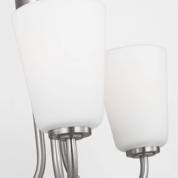 Generation Lighting - GLC1123BS - Three Light Chandelier - Miles - Brushed Nickel