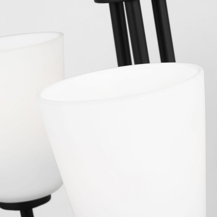 Generation Lighting - GLC1123MBK - Three Light Chandelier - Miles - Midnight Black