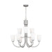 Generation Lighting - GLC1139BS - Nine Light Chandelier - Miles - Brushed Nickel
