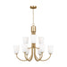 Generation Lighting - GLC1139SB - Nine Light Chandelier - Miles - Satin Brass