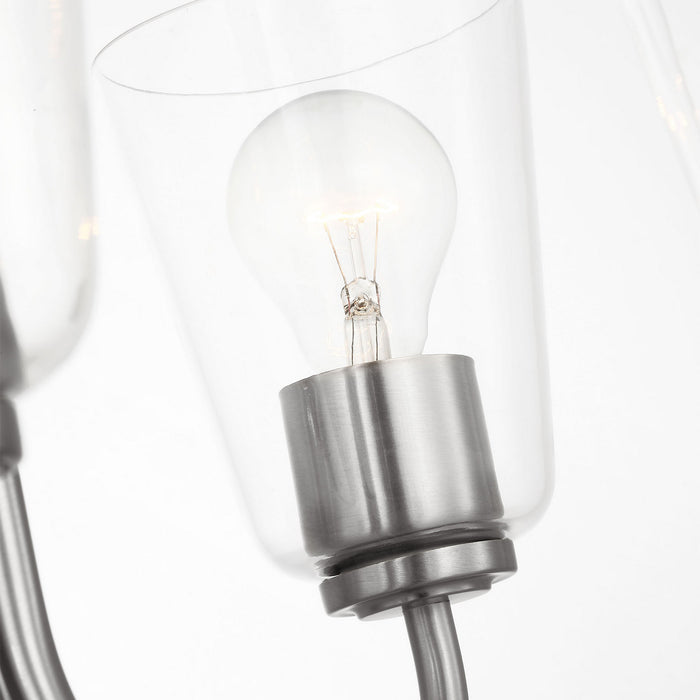 Generation Lighting - GLC1145BS - Five Light Chandelier - Miles - Brushed Nickel