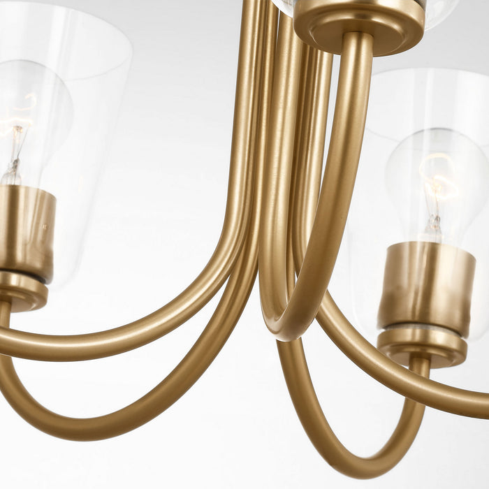Generation Lighting - GLC1145SB - Five Light Chandelier - Miles - Satin Brass