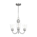 Generation Lighting - GLC1153BS - Three Light Chandelier - Miles - Brushed Nickel