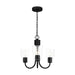 Generation Lighting - GLC1153MBK - Three Light Chandelier - Miles - Midnight Black