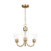 Generation Lighting - GLC1153SB - Three Light Chandelier - Miles - Satin Brass