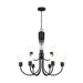 Generation Lighting - GLC1169MBK - Nine Light Chandelier - Miles - Midnight Black