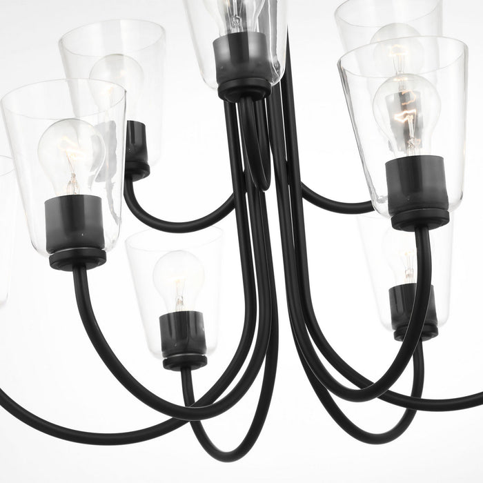 Generation Lighting - GLC1169MBK - Nine Light Chandelier - Miles - Midnight Black