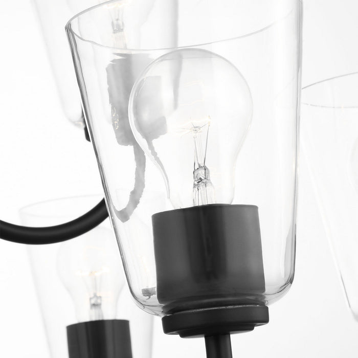 Generation Lighting - GLC1169MBK - Nine Light Chandelier - Miles - Midnight Black