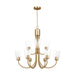 Generation Lighting - GLC1169SB - Nine Light Chandelier - Miles - Satin Brass