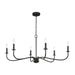 Generation Lighting - GLC1196MBK - Six Light Chandelier - Abells - Midnight Black