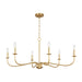 Generation Lighting - GLC1196SB - Six Light Chandelier - Abells - Satin Brass