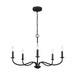 Generation Lighting - GLC1205MBK - Five Light Chandelier - Abells - Midnight Black