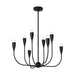 Generation Lighting - GLC1218MBK - Eight Light Chandelier - Maya - Midnight Black