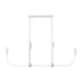 Generation Lighting - GLC1226MWT - Six Light Linear Chandelier - Maya - Matte White