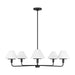 Generation Lighting - GLC1235MBK - Five Light Chandelier - Mendota - Midnight Black