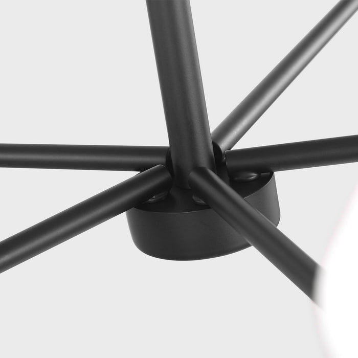 Generation Lighting - GLC1235MBK - Five Light Chandelier - Mendota - Midnight Black