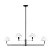 Generation Lighting - GLC1244MBK - Four Light Chandelier - Mendota - Midnight Black