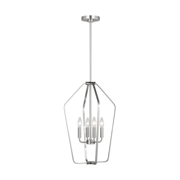 Generation Lighting - GLC1264BS - Four Light Chandelier - Kennan - Brushed Nickel