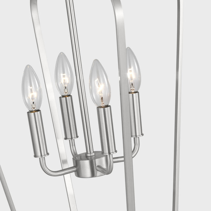 Generation Lighting - GLC1264BS - Four Light Chandelier - Kennan - Brushed Nickel