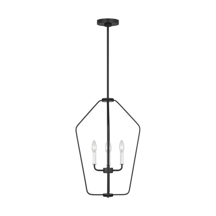 Generation Lighting - GLC1264MBK - Four Light Chandelier - Kennan - Midnight Black