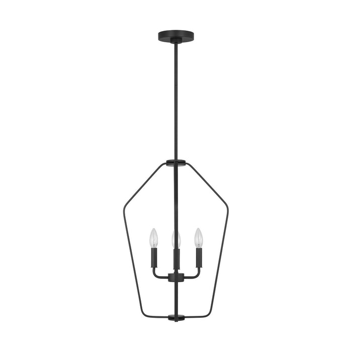 Generation Lighting - GLC1264MBK - Four Light Chandelier - Kennan - Midnight Black