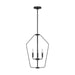 Generation Lighting - GLC1264MBK - Four Light Chandelier - Kennan - Midnight Black