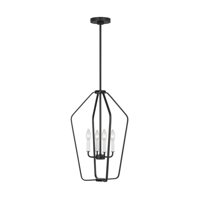 Generation Lighting - GLC1264MBK - Four Light Chandelier - Kennan - Midnight Black