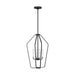 Generation Lighting - GLC1264MBK - Four Light Chandelier - Kennan - Midnight Black
