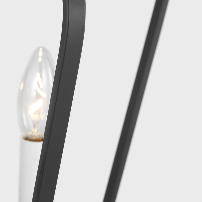 Generation Lighting - GLC1264MBK - Four Light Chandelier - Kennan - Midnight Black