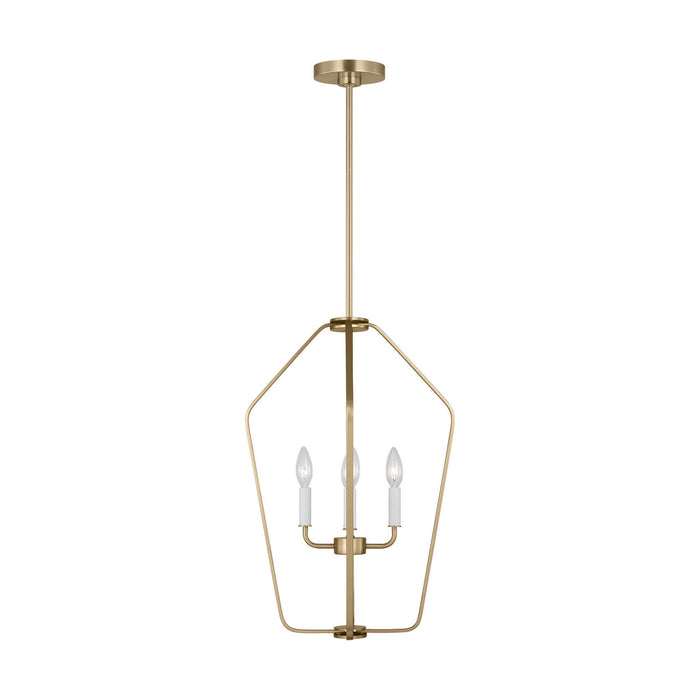 Generation Lighting - GLC1264SB - Four Light Chandelier - Kennan - Satin Brass
