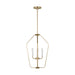 Generation Lighting - GLC1264SB - Four Light Chandelier - Kennan - Satin Brass