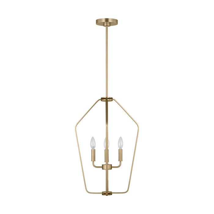 Generation Lighting - GLC1264SB - Four Light Chandelier - Kennan - Satin Brass