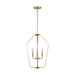 Generation Lighting - GLC1264SB - Four Light Chandelier - Kennan - Satin Brass