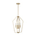 Generation Lighting - GLC1264SB - Four Light Chandelier - Kennan - Satin Brass
