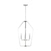 Generation Lighting - GLC1274BS - Four Light Chandelier - Kennan - Brushed Nickel