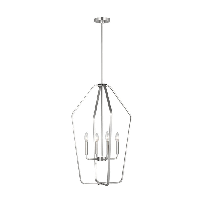 Generation Lighting - GLC1274BS - Four Light Chandelier - Kennan - Brushed Nickel