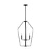 Generation Lighting - GLC1274MBK - Four Light Chandelier - Kennan - Midnight Black