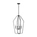 Generation Lighting - GLC1274MBK - Four Light Chandelier - Kennan - Midnight Black
