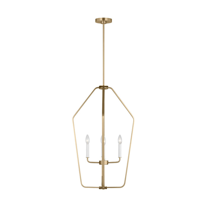 Generation Lighting - GLC1274SB - Four Light Chandelier - Kennan - Satin Brass